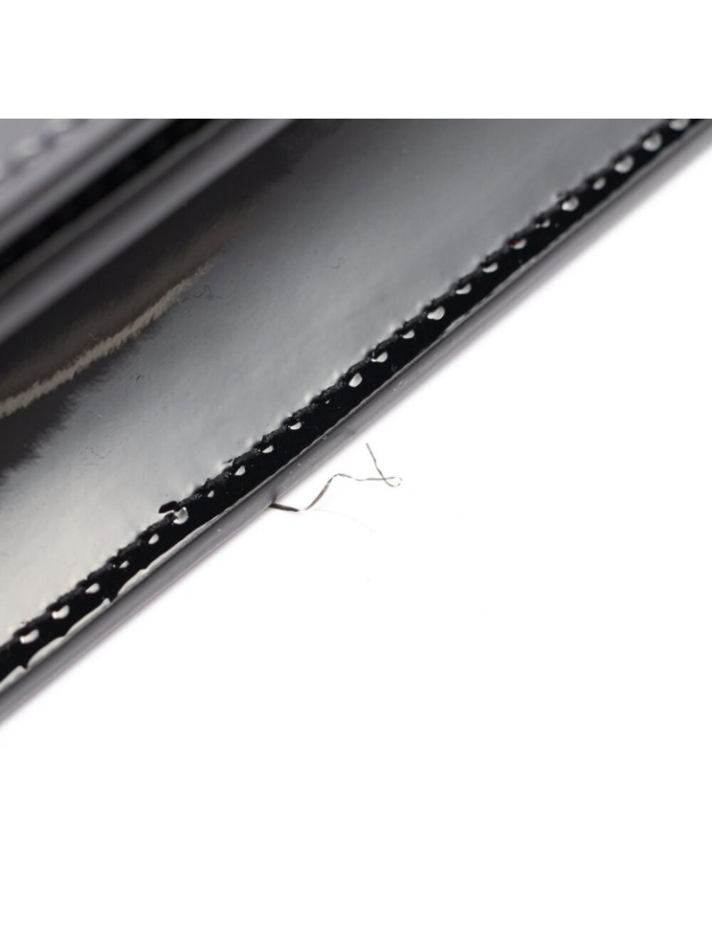 Saint Laurent Paris Clutch Baguette Pouch Metallic Black Patent Leather - Picture 6 of 9